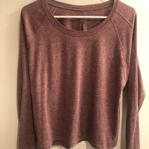 Heathered pink Lululemon 3/4 sleeve top size 6